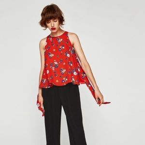 Zara Floral Open Back Tank